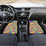 Pastel Rave Print Front and Back Car Floor Mats