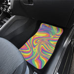 Pastel Rave Print Front and Back Car Floor Mats