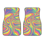 Pastel Rave Print Front Car Floor Mats