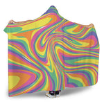 Pastel Rave Print Hooded Blanket