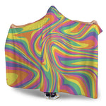 Pastel Rave Print Hooded Blanket