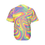Pastel Rave Print Men's Baseball Jersey