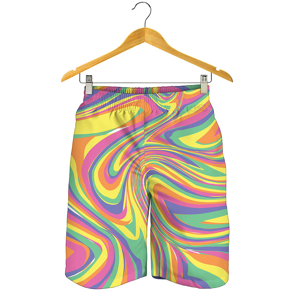 Pastel Rave Print Men's Shorts