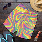 Pastel Rave Print Men's Shorts
