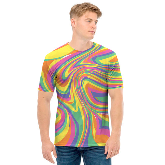 Pastel Rave Print Men's T-Shirt