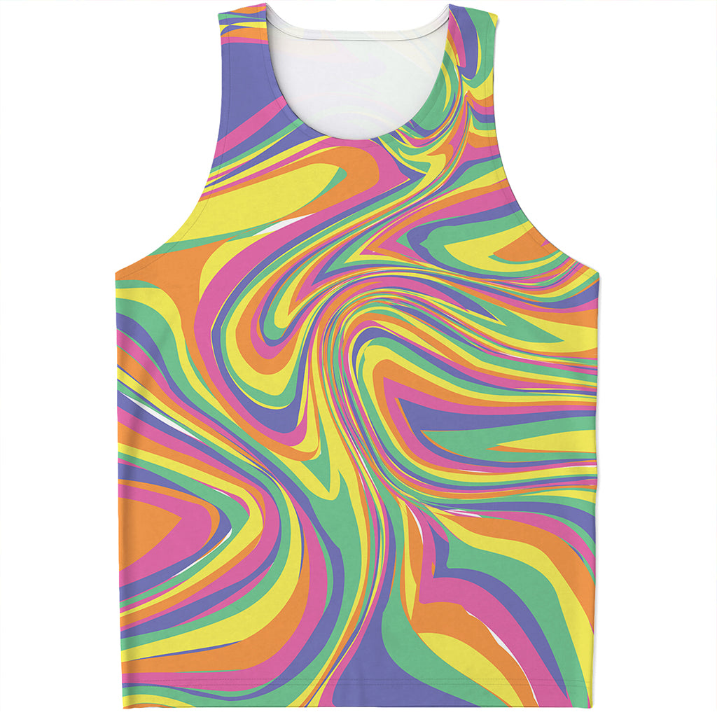 Pastel Rave Print Men's Tank Top