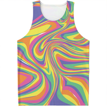 Pastel Rave Print Men's Tank Top