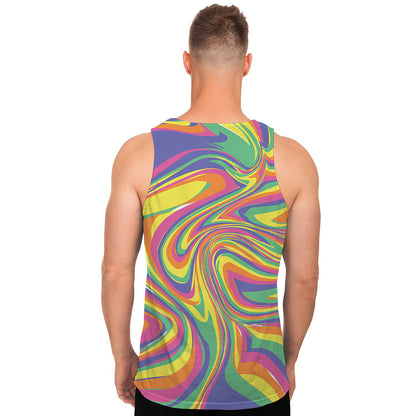 Pastel Rave Print Men's Tank Top