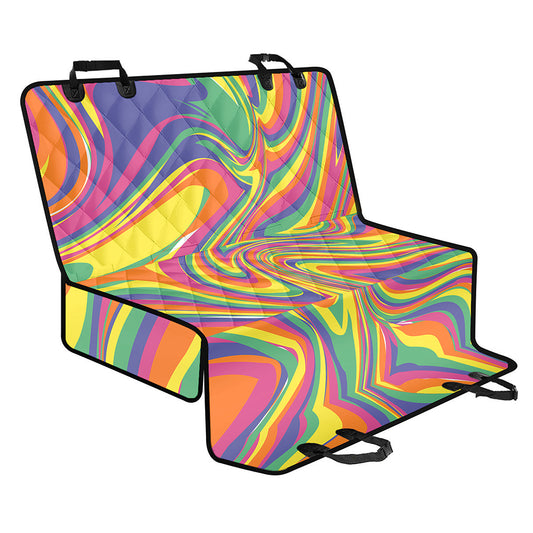 Pastel Rave Print Pet Car Back Seat Cover