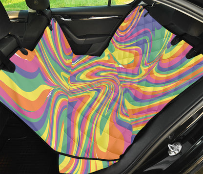 Pastel Rave Print Pet Car Back Seat Cover