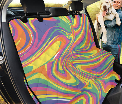 Pastel Rave Print Pet Car Back Seat Cover