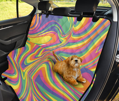 Pastel Rave Print Pet Car Back Seat Cover