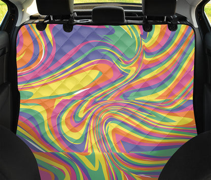 Pastel Rave Print Pet Car Back Seat Cover