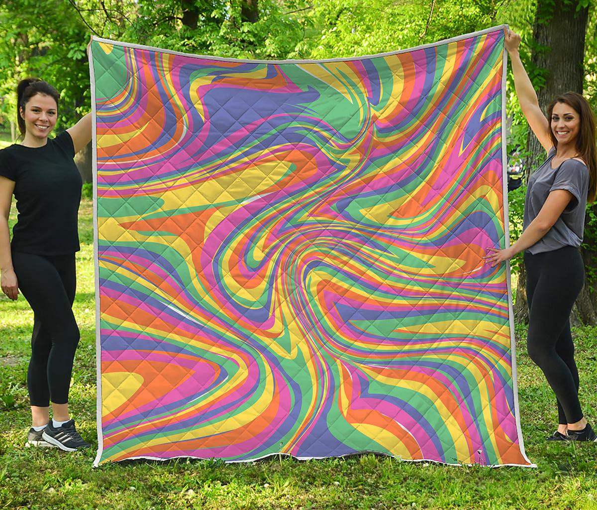 Pastel Rave Print Quilt