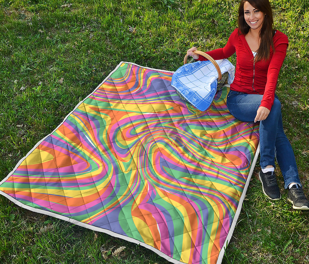 Pastel Rave Print Quilt