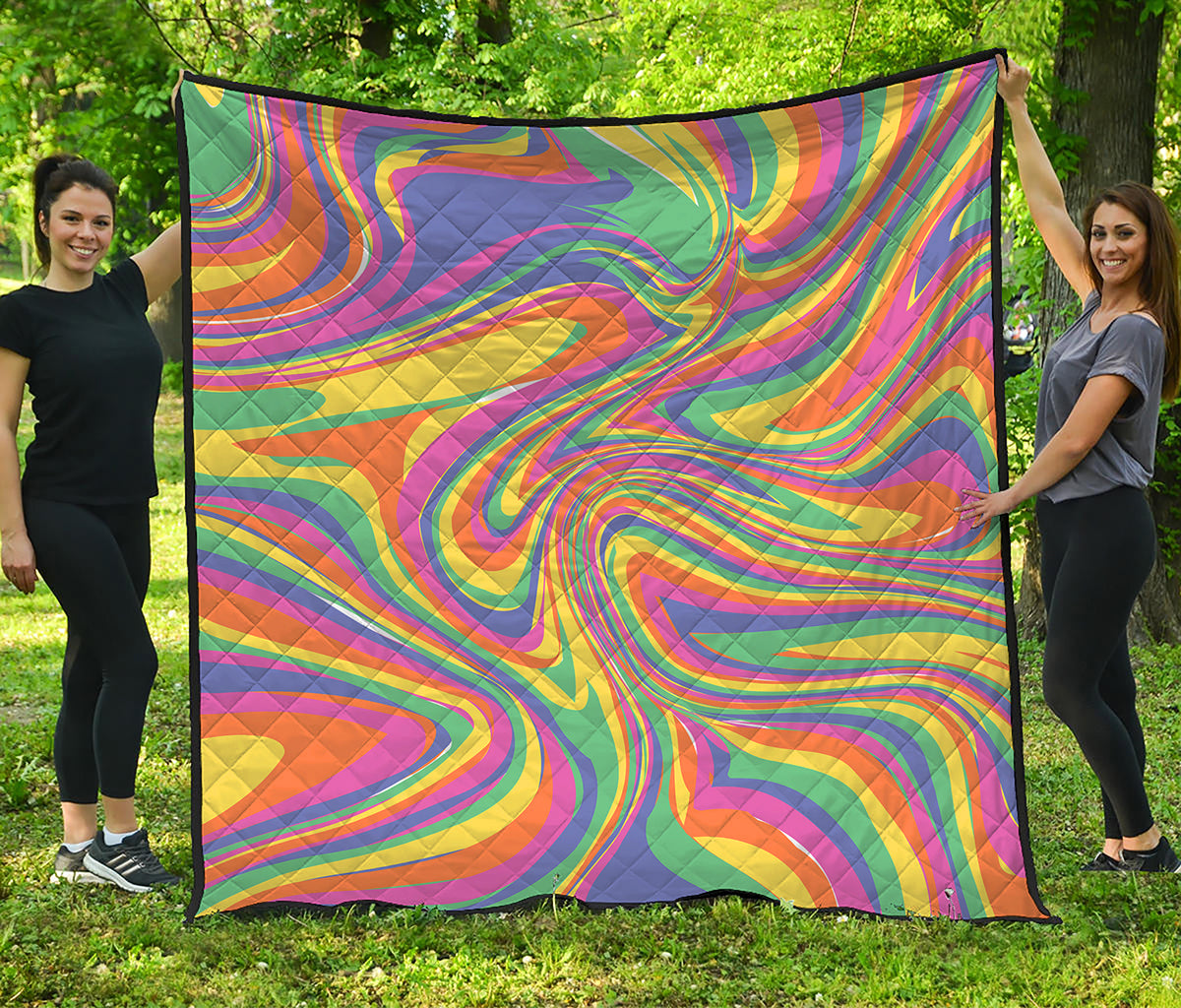 Pastel Rave Print Quilt