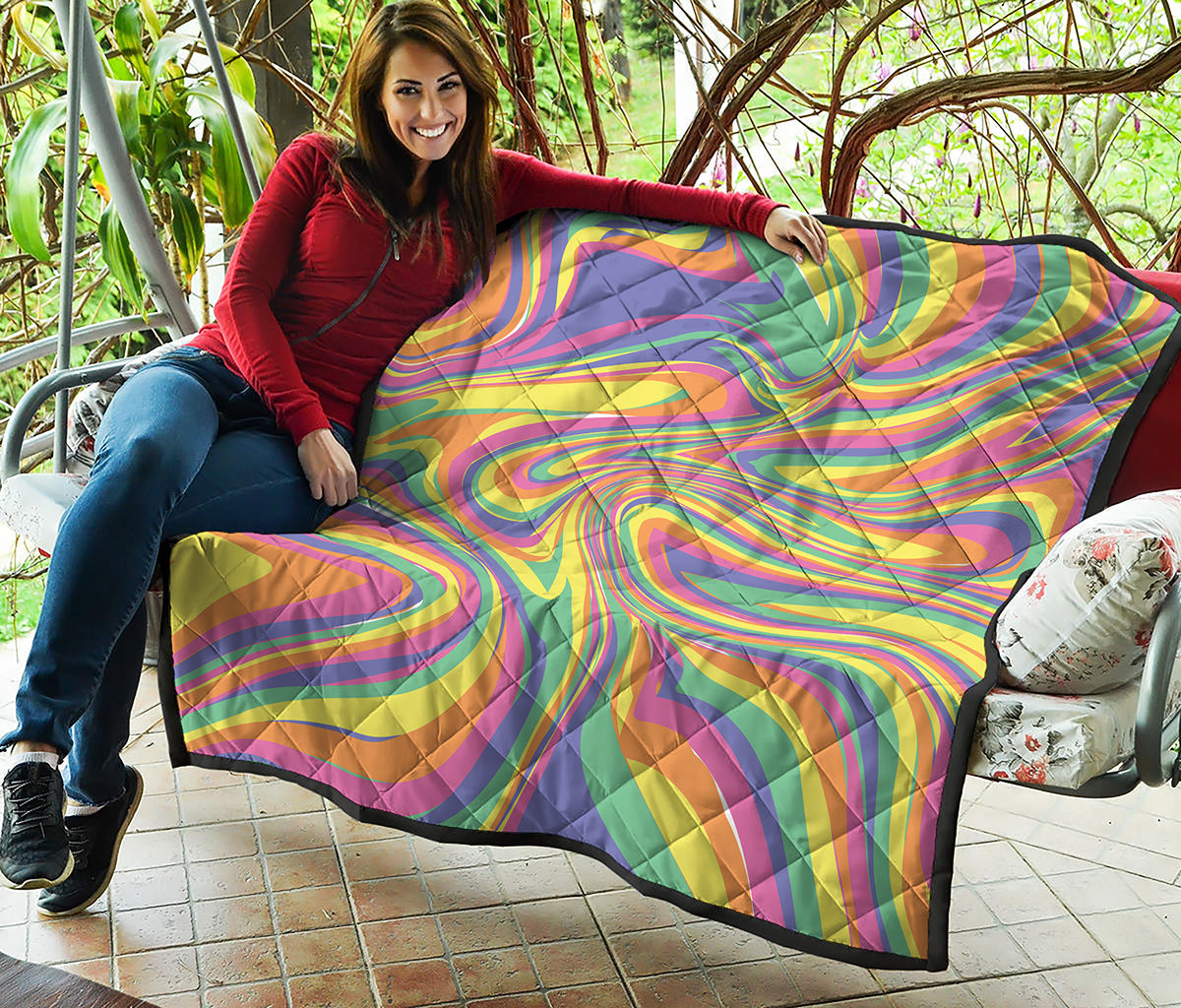 Pastel Rave Print Quilt