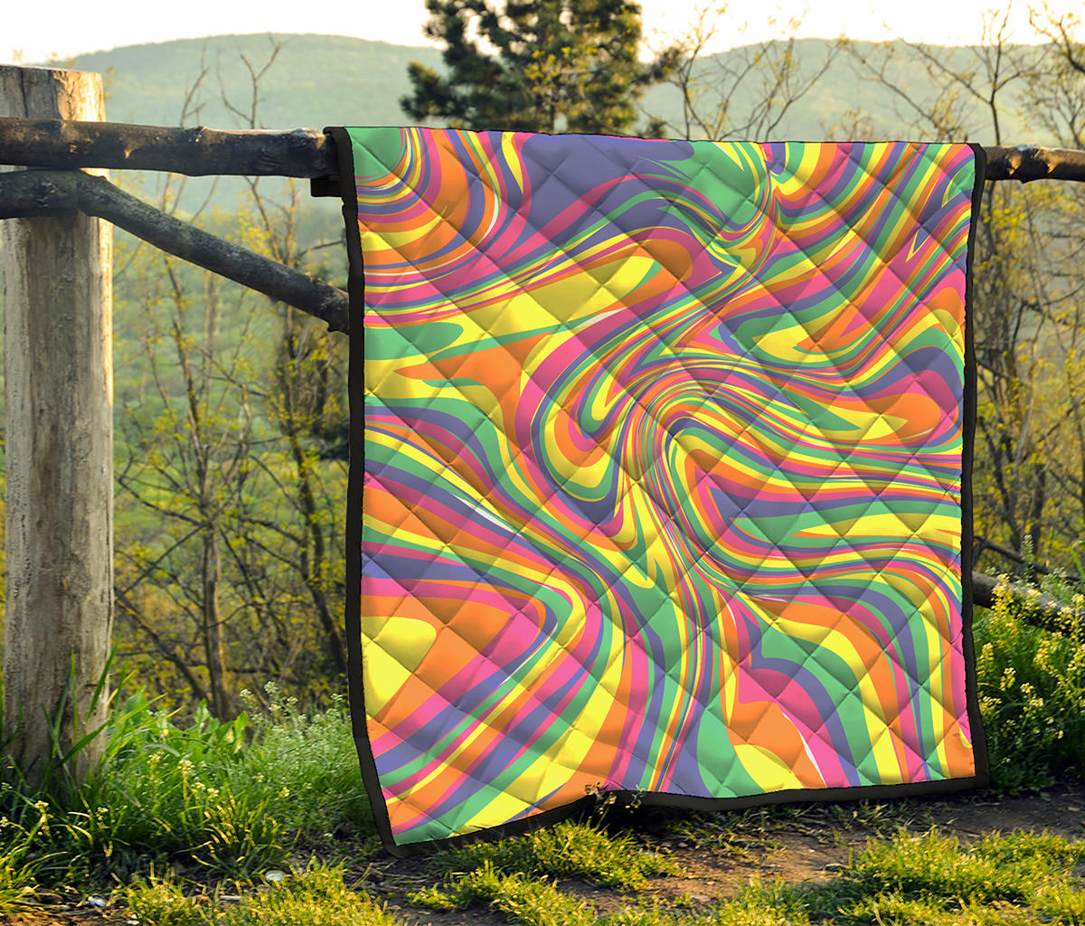 Pastel Rave Print Quilt