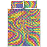 Pastel Rave Print Quilt Bed Set