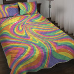 Pastel Rave Print Quilt Bed Set