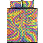 Pastel Rave Print Quilt Bed Set