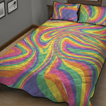 Pastel Rave Print Quilt Bed Set