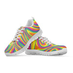 Pastel Rave Print White Sneakers