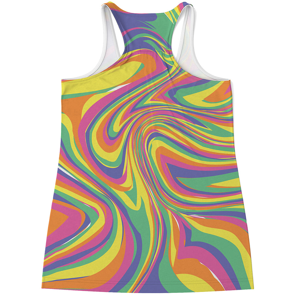 Pastel Rave Print Women's Racerback Tank Top