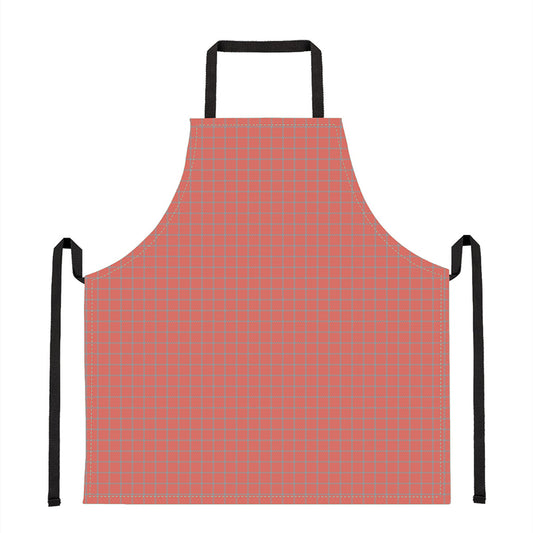 Pastel Red And Grey Tattersall Print Apron