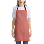 Pastel Red And Grey Tattersall Print Apron