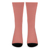 Pastel Red And Grey Tattersall Print Crew Socks