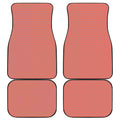 Pastel Red And Grey Tattersall Print Front and Back Car Floor Mats