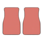 Pastel Red And Grey Tattersall Print Front Car Floor Mats