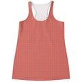 Pastel Red And Grey Tattersall Print Women's Racerback Tank Top