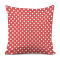Pastel Red And White Polka Dot Print Pillow Cover