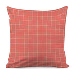 Pastel Red Tattersall Pattern Print Pillow Cover
