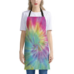 Pastel Spiral Tie Dye Print Apron