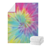 Pastel Spiral Tie Dye Print Blanket
