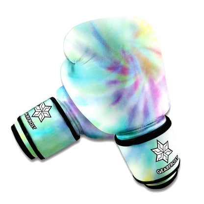 Pastel Spiral Tie Dye Print Boxing Gloves