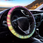 Pastel Spiral Tie Dye Print Car Steering Wheel Cover