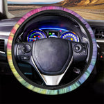 Pastel Spiral Tie Dye Print Car Steering Wheel Cover
