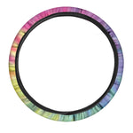 Pastel Spiral Tie Dye Print Car Steering Wheel Cover