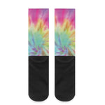Pastel Spiral Tie Dye Print Crew Socks