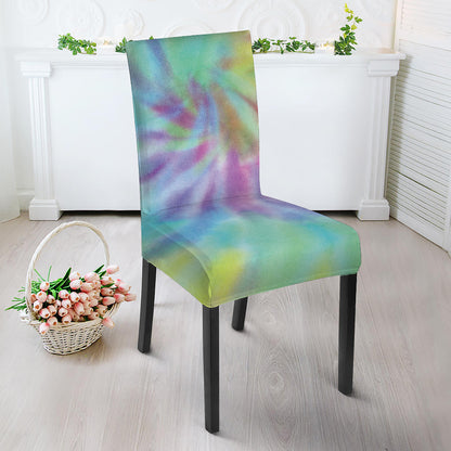 Pastel Spiral Tie Dye Print Dining Chair Slipcover