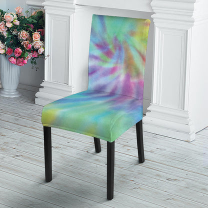 Pastel Spiral Tie Dye Print Dining Chair Slipcover