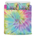 Pastel Spiral Tie Dye Print Duvet Cover Bedding Set