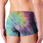 Pastel Spiral Tie Dye Print Men's Boxer Briefs