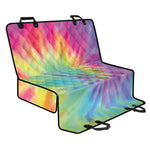 Pastel Spiral Tie Dye Print Pet Car Back Seat Cover