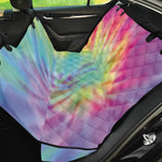 Pastel Spiral Tie Dye Print Pet Car Back Seat Cover