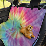 Pastel Spiral Tie Dye Print Pet Car Back Seat Cover